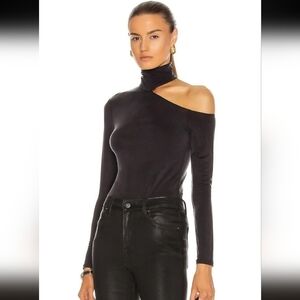 JONATHAN SIMKHAI‎ STANDARD Caden Cut Out Turtleneck Top